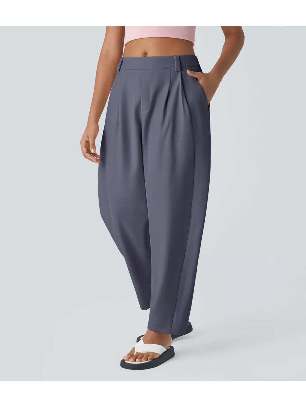 HALARA Mid Rise Pocket Barrel Leg Baggy Work Pants Size [M Reg]
